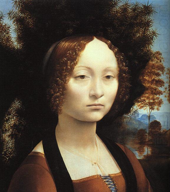 Portrait of Ginerva de'Benci,  Leonardo  Da Vinci